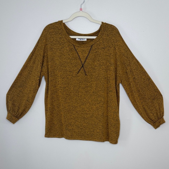 Haptics Tops - Haptics Mustard Yellow Stretch Blouse Size Small